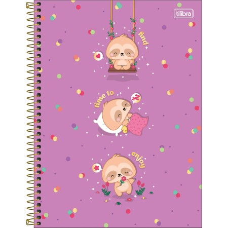 Foto ilustrativa Caderno Espiral Capa Dura Universitário Connect 1 Matéria Mellow 80 Folhas