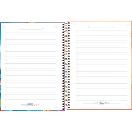 Foto ilustrativa Caderno Espiral Capa Dura Universitário Connect 1 Matéria Moana 80 Folhas