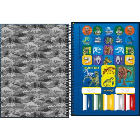 Foto ilustrativa Caderno Espiral Capa Dura Universitário Connect 1 Matéria Raptor 80 Folhas