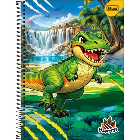 Foto ilustrativa Caderno Espiral Capa Dura Universitário Connect 1 Matéria Raptor 80 Folhas