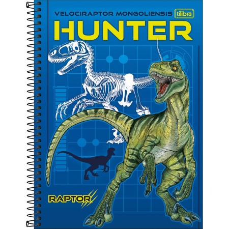 Foto ilustrativa Caderno Espiral Capa Dura Universitário Connect 1 Matéria Raptor 80 Folhas