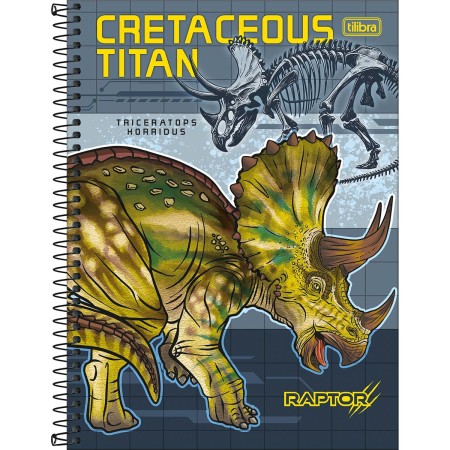 Foto ilustrativa Caderno Espiral Capa Dura Universitário Connect 1 Matéria Raptor 80 Folhas