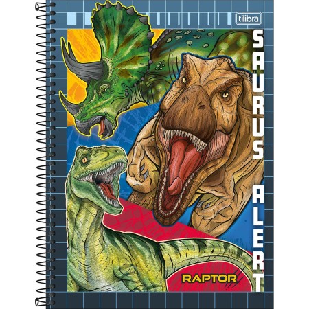 Foto ilustrativa Caderno Espiral Capa Dura Universitário Connect 1 Matéria Raptor 80 Folhas