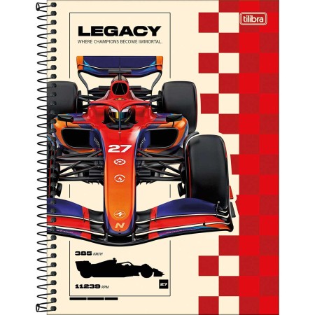 Foto ilustrativa Caderno Espiral Capa Dura Universitário Connect 1 Matéria Speed 80 Folhas