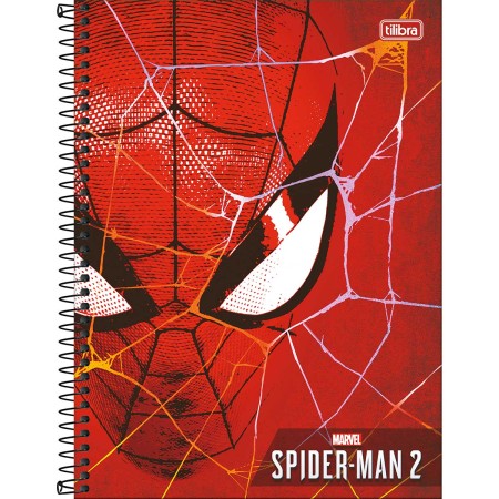 Foto ilustrativa Caderno Espiral Capa Dura Universitário Connect 1 Matéria Spider-Man Game 80 Folhas