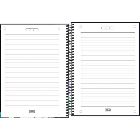 Foto ilustrativa Caderno Espiral Capa Dura Universitário Connect 10 Matérias Bone Z 160 Folhas