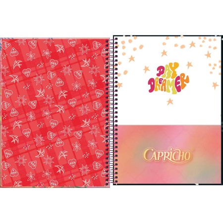 Foto ilustrativa Caderno Espiral Capa Dura Universitário Connect 10 Matérias Capricho 160 Folhas