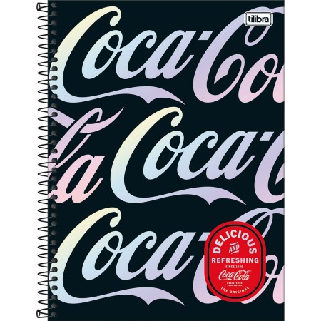 Foto ilustrativa Caderno Espiral Capa Dura Universitário Connect 10 Matérias Coca-Cola 160 Folhas
