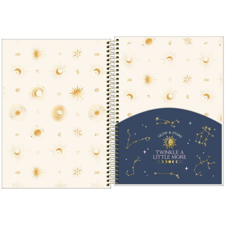 Foto ilustrativa Caderno Espiral Capa Dura Universitário Connect 10 Matérias Magic 160 Folhas