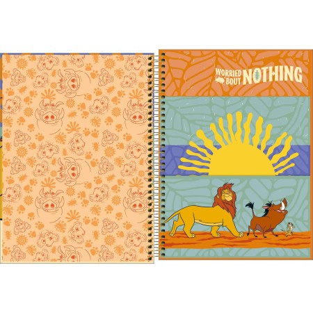 Foto ilustrativa Caderno Espiral Capa Dura Universitário Connect 10 Matérias O Rei Leão 160 Folhas