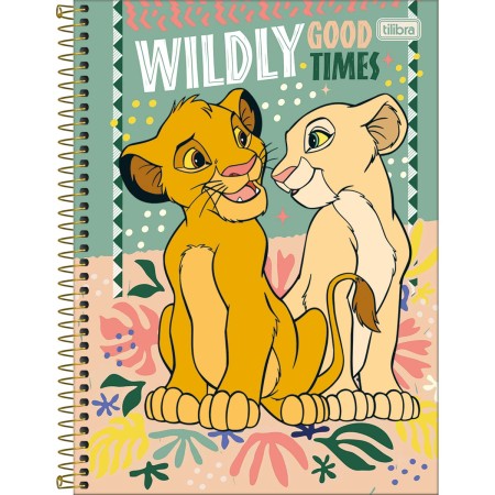 Foto ilustrativa Caderno Espiral Capa Dura Universitário Connect 10 Matérias O Rei Leão 160 Folhas