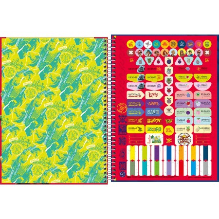 Foto ilustrativa Caderno Espiral Capa Dura Universitário Connect 10 Matérias One Piece Netflix 160 Folhas