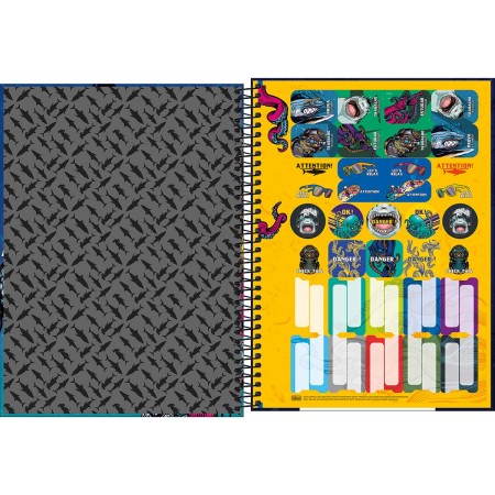 Foto ilustrativa Caderno Espiral Capa Dura Universitário Connect 16 Matérias 4-Fun 256 Folhas