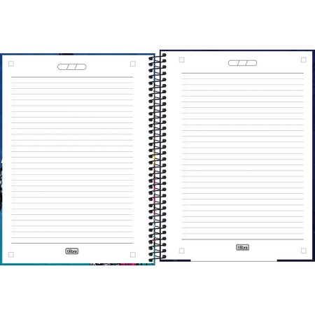 Foto ilustrativa Caderno Espiral Capa Dura Universitário Connect 16 Matérias 4-Fun 256 Folhas