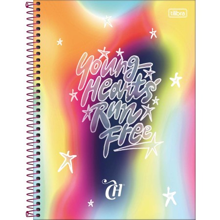 Foto ilustrativa Caderno Espiral Capa Dura Universitário Connect 16 Matérias Capricho 256 Folhas