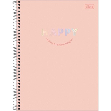 Foto ilustrativa Caderno Espiral Capa Dura Universitário Connect 20 Matérias Happy 320 Folhas