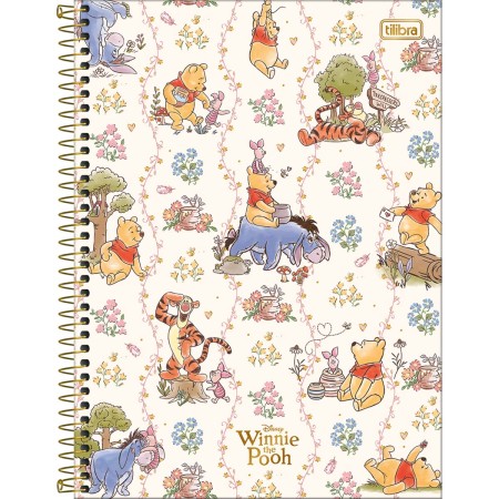 Foto ilustrativa Caderno Espiral Capa Dura Universitário Connect 20 Matérias Pooh 320 Folhas