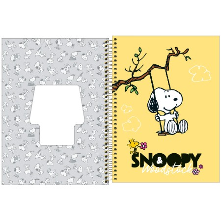 Foto ilustrativa Caderno Espiral Capa Dura Universitário Top 1 Matéria Snoopy 60 Folhas