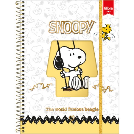 Foto ilustrativa Caderno Espiral Capa Dura Universitário Top 1 Matéria Snoopy 60 Folhas
