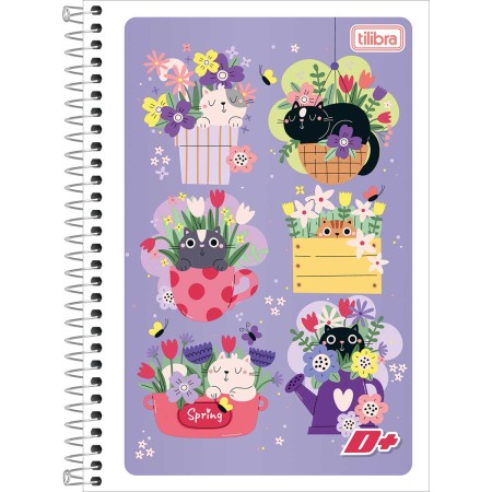 Foto ilustrativa Caderno Espiral Capa Flexível 1/4 D+ 48 Folhas