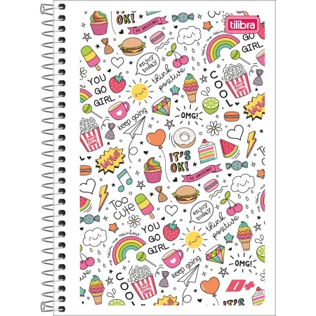 Foto ilustrativa Caderno Espiral Capa Flexível 1/4 D+ 48 Folhas