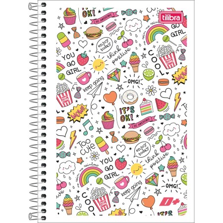 Foto ilustrativa Caderno Espiral Capa Flexível 1/4 D+ 96 Folhas