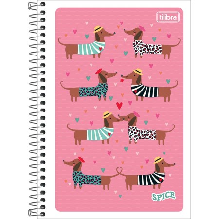 Foto ilustrativa Caderno Espiral Capa Flexível 1/4 Pepper 80 Folhas