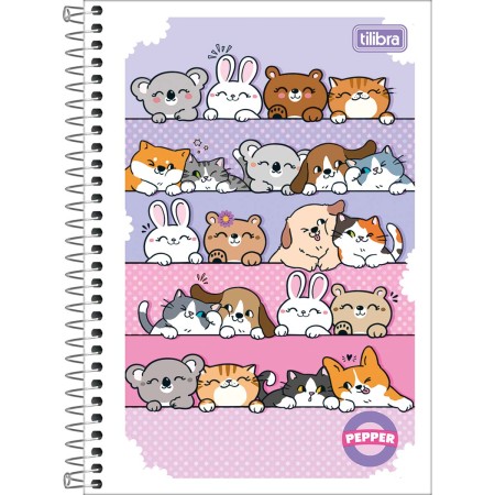 Foto ilustrativa Caderno Espiral Capa Flexível 1/4 Pepper 80 Folhas