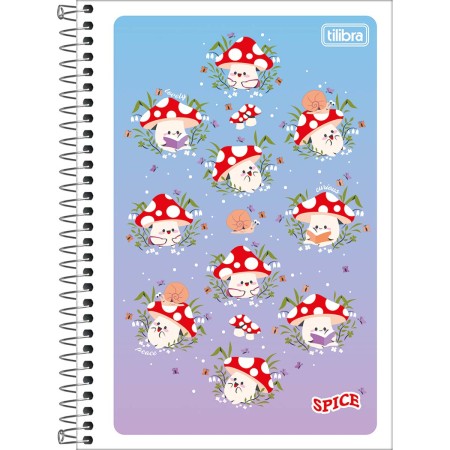 Foto ilustrativa Caderno Espiral Capa Flexível 1/4 Pepper 80 Folhas