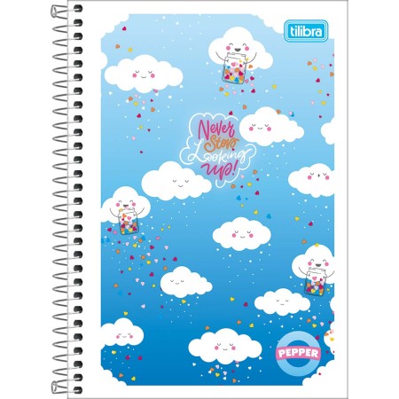 Foto ilustrativa Caderno Espiral Capa Flexível 1/4 Pepper 80 Folhas