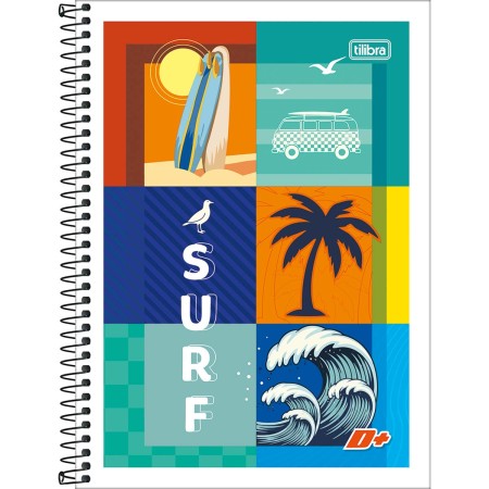 Foto ilustrativa Caderno Espiral Capa Flexível Universitário 1 Matéria D+ 96 Folhas