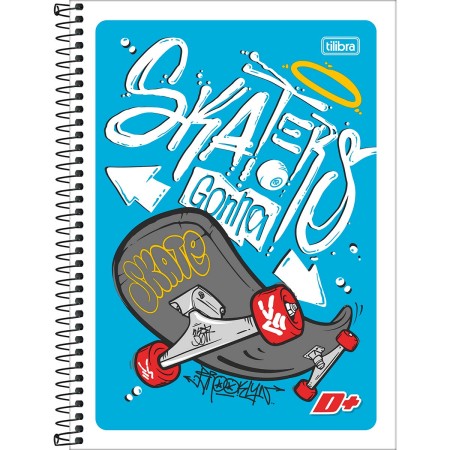 Foto ilustrativa Caderno Espiral Capa Flexível Universitário 1 Matéria D+ 96 Folhas