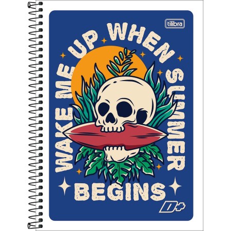 Foto ilustrativa Caderno Espiral Capa Flexível Universitário 1 Matéria D+ 96 Folhas