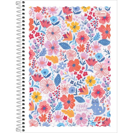 Foto ilustrativa Caderno Espiral Capa Flexível Universitário 1 Matéria D+ Feminino 96 Folhas