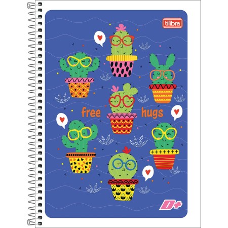 Foto ilustrativa Caderno Espiral Capa Flexível Universitário 1 Matéria D+ Feminino 96 Folhas