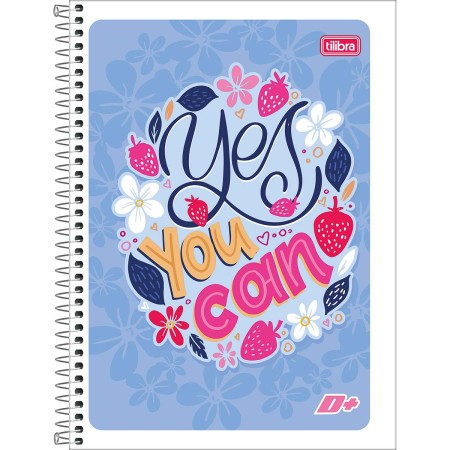 Foto ilustrativa Caderno Espiral Capa Flexível Universitário 1 Matéria D+ Feminino 96 Folhas