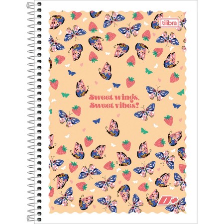 Foto ilustrativa Caderno Espiral Capa Flexível Universitário 1 Matéria D+ Feminino 96 Folhas