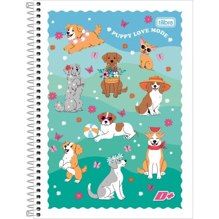 Foto ilustrativa Caderno Espiral Capa Flexível Universitário 1 Matéria D+ Feminino 96 Folhas
