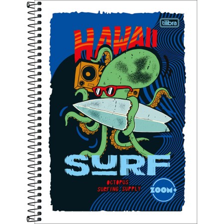 Foto ilustrativa Caderno Espiral Capa Flexível Universitário 1 Matéria Zoom+ Masculino 96 Folhas