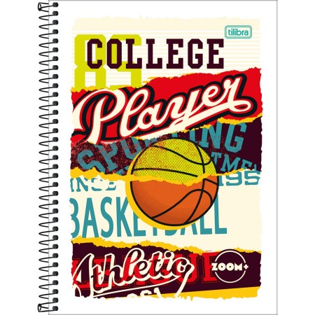 Foto ilustrativa Caderno Espiral Capa Flexível Universitário 1 Matéria Zoom+ Masculino 96 Folhas