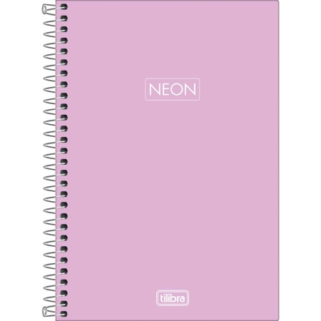 Foto ilustrativa Caderno Espiral Capa Plástica 1/4 Neon Fit 80 Folhas
