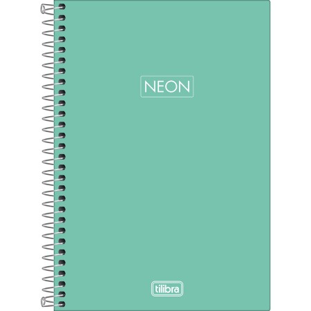 Foto ilustrativa Caderno Espiral Capa Plástica 1/4 Neon Fit Feminino 80 Folhas