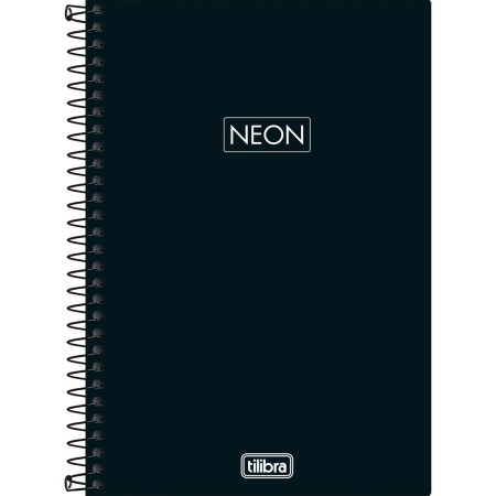Foto ilustrativa Caderno Espiral Capa Plástica 1/4 Neon Fit Masculino 80 Folhas