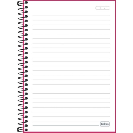 Foto ilustrativa Caderno Espiral Capa Plástica 1/4 Neon Pink 80 Folhas