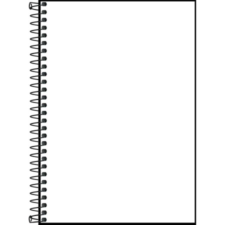 Foto ilustrativa Caderno Espiral Capa Plástica 1/4 sem Pauta Neon Preto 80 Folhas