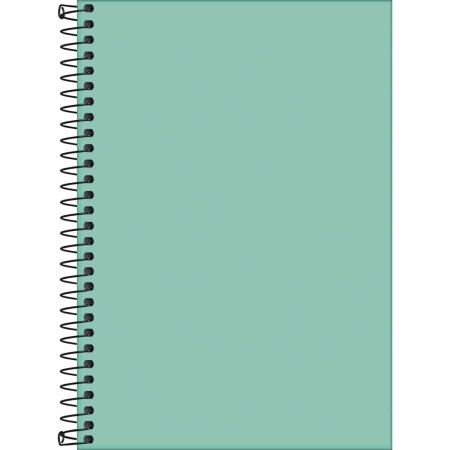 Foto ilustrativa Caderno Espiral Capa Plástica 1/4 sem Pauta Neon Turquesa 80 Folhas