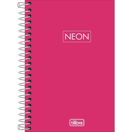 Foto ilustrativa Caderno Espiral Capa Plástica 1/8 Neon Fit Feminino 80 Folhas