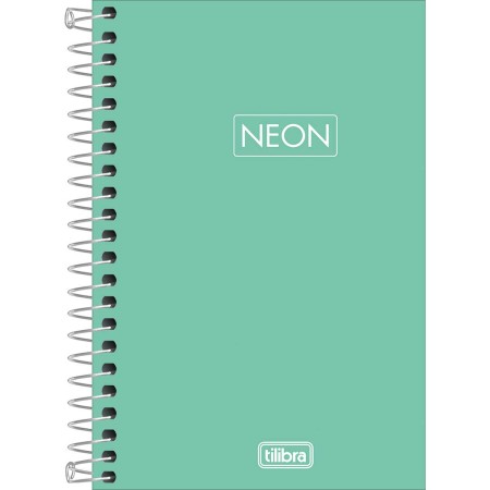 Foto ilustrativa Caderno Espiral Capa Plástica 1/8 Neon Fit Feminino 80 Folhas