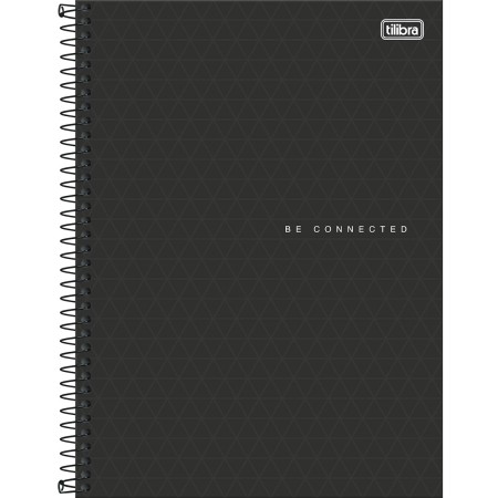 Foto ilustrativa Caderno Espiral Capa Plástica Universitário 1 Matéria Neon Connect Masculino 80 Folhas