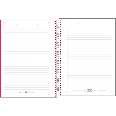 Foto ilustrativa Caderno Espiral Capa Plástica Universitário 1 Matéria Neon Fit Feminino 80 Folhas